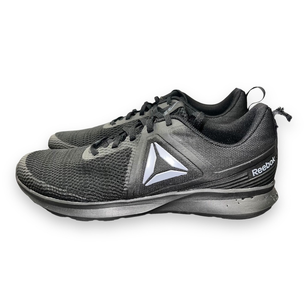 Reebok Speed Breeze Men 11.5 Black Cool Grey Athletic Running Shoes EUC DV3983